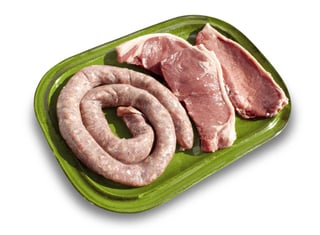 Raw tradional south african boerewors and two steaks